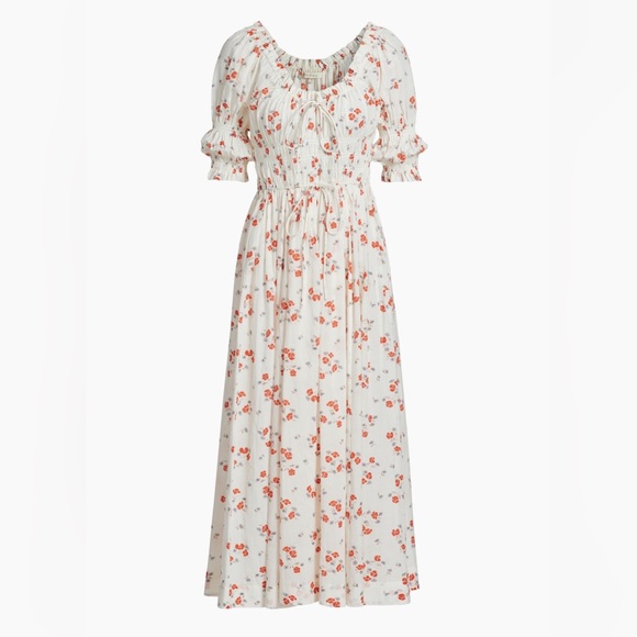 Doen Ischia Floral Midi Dress